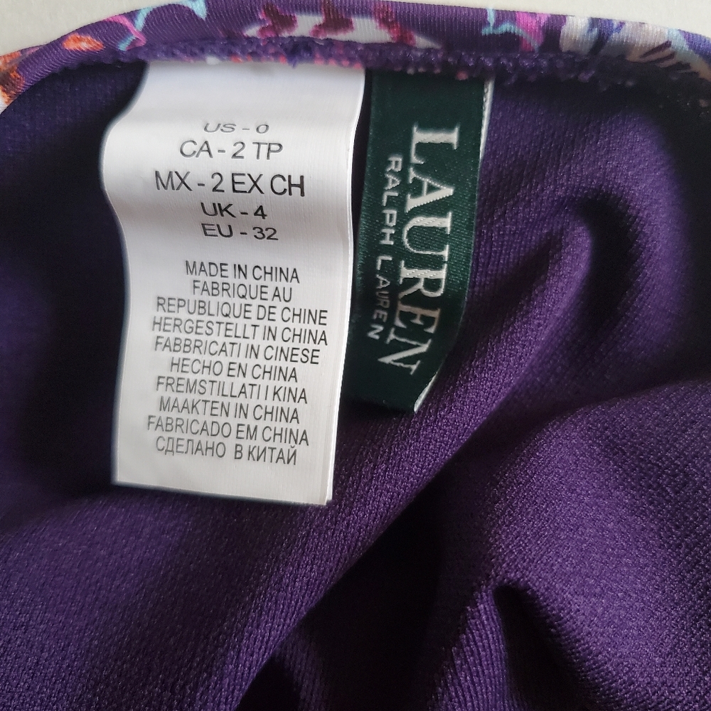 NWT Lauren Ralph Lauren Paisley Print Hipster Bikini Bottom - Picture 6 of 11